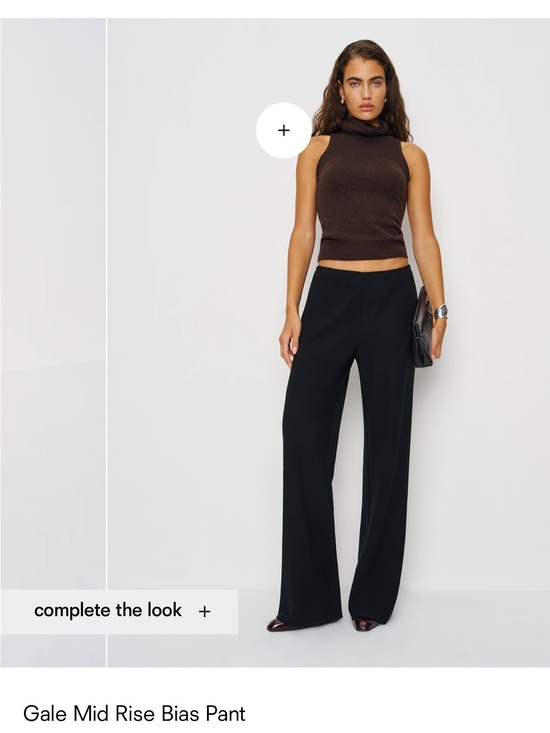 Reformation Pants - Reformation Gale Mid Rise Pant — Black NWT